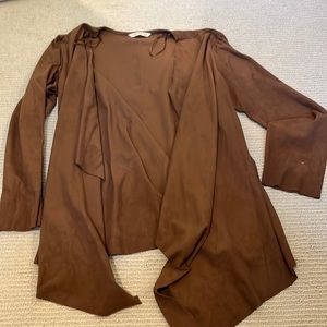 Shape Drape Faux Suede Jacket